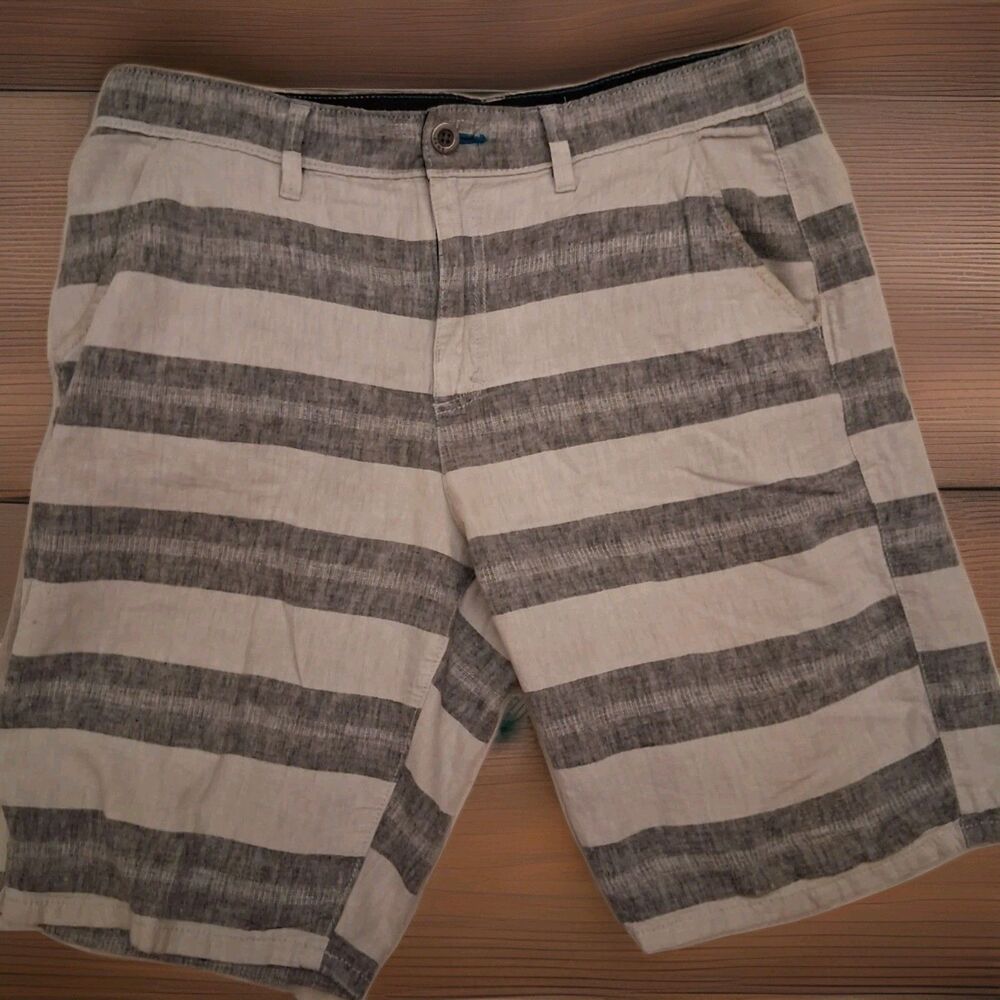 Tony Hawk Chino Shorts Men Size 34 Linen Blend